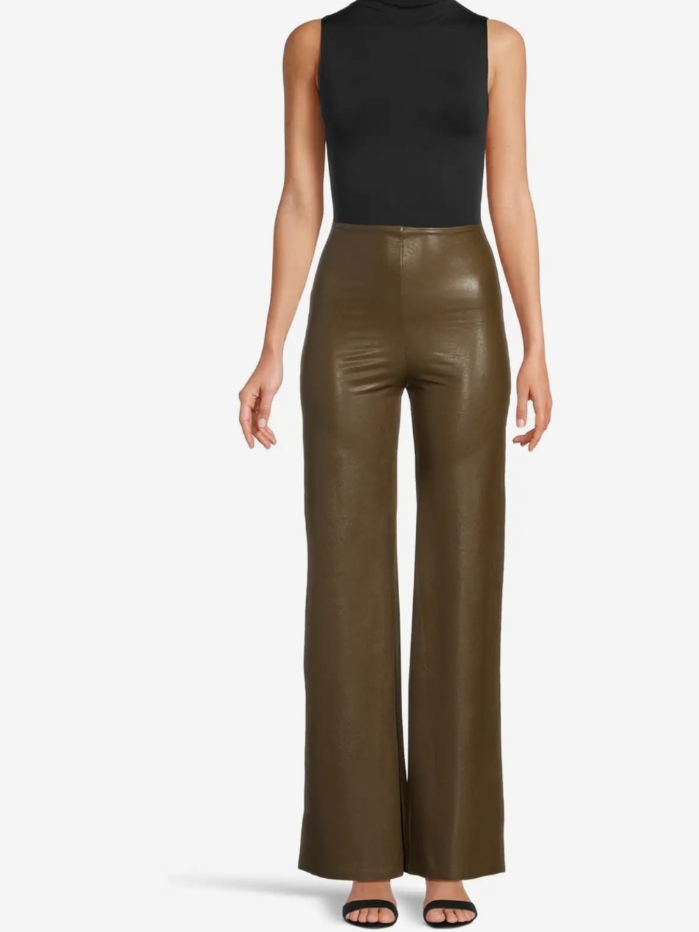 NWT Commando Wide Leg Faux Leather pants Cadet small